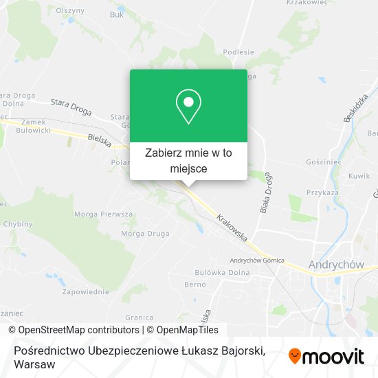 Mapa Pośrednictwo Ubezpieczeniowe Łukasz Bajorski