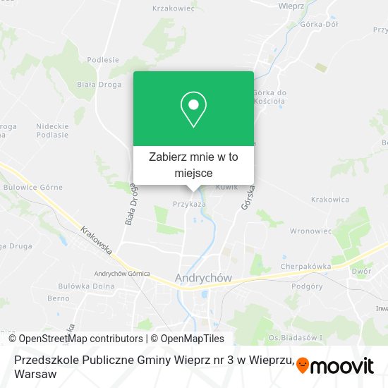 Mapa Przedszkole Publiczne Gminy Wieprz nr 3 w Wieprzu