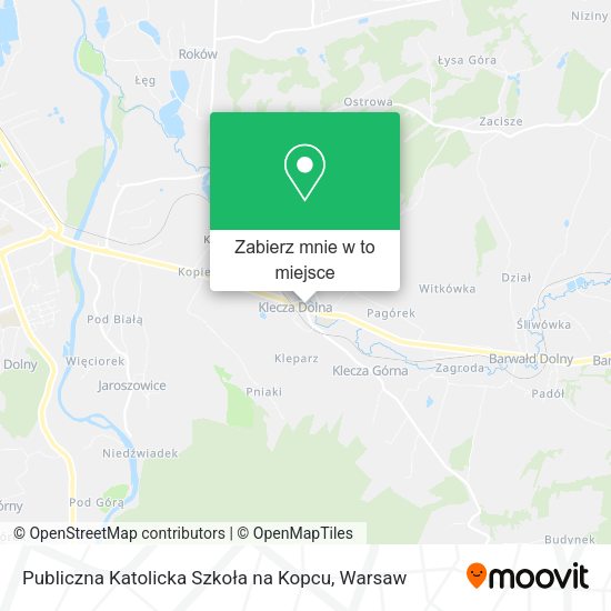 Mapa Publiczna Katolicka Szkoła na Kopcu