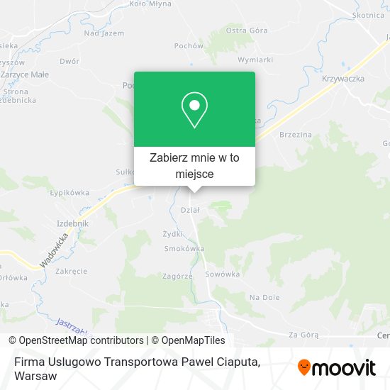 Mapa Firma Uslugowo Transportowa Pawel Ciaputa