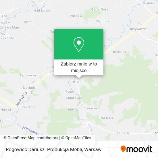 Mapa Rogowiec Dariusz. Produkcja Mebli