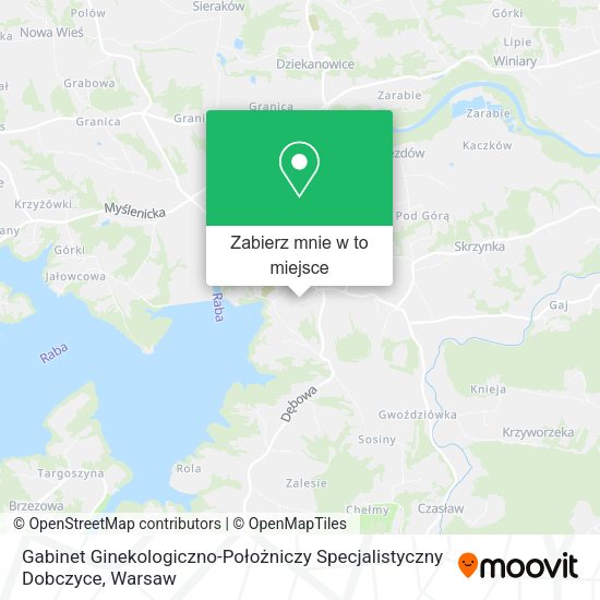 Mapa Gabinet Ginekologiczno-Położniczy Specjalistyczny Dobczyce