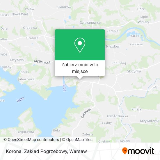 Mapa Korona. Zakład Pogrzebowy