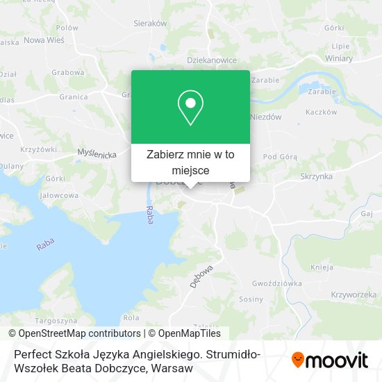 Mapa Perfect Szkoła Języka Angielskiego. Strumidło-Wszołek Beata Dobczyce