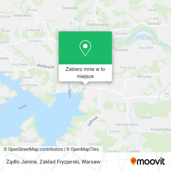 Mapa Żądło Janina. Zakład Fryzjerski