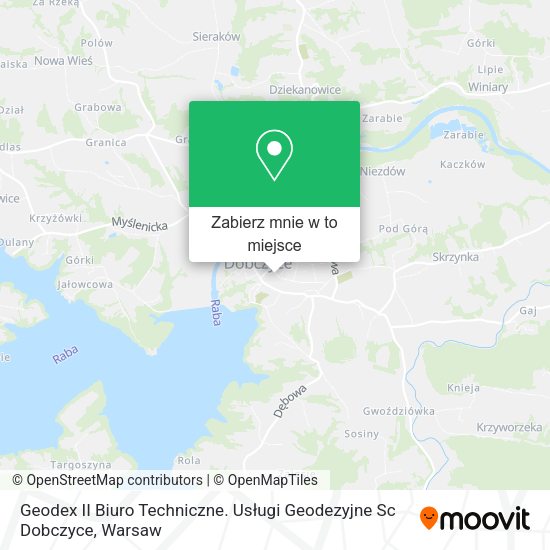 Mapa Geodex II Biuro Techniczne. Usługi Geodezyjne Sc Dobczyce