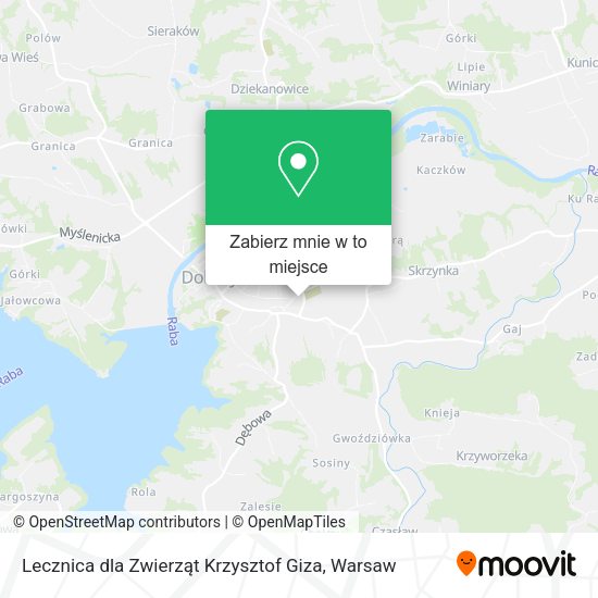 Mapa Lecznica dla Zwierząt Krzysztof Giza