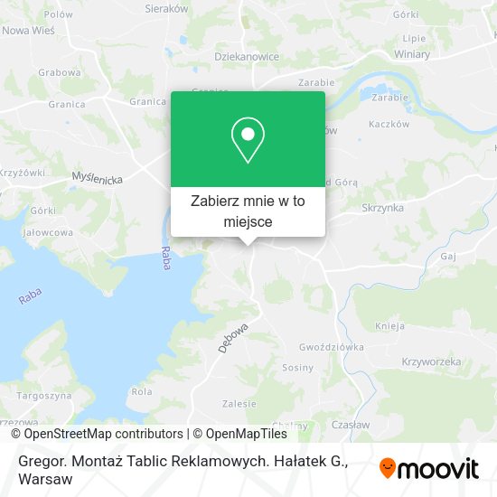 Mapa Gregor. Montaż Tablic Reklamowych. Hałatek G.