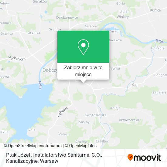 Mapa Ptak Józef. Instalatorstwo Sanitarne, C.O., Kanalizacyjne