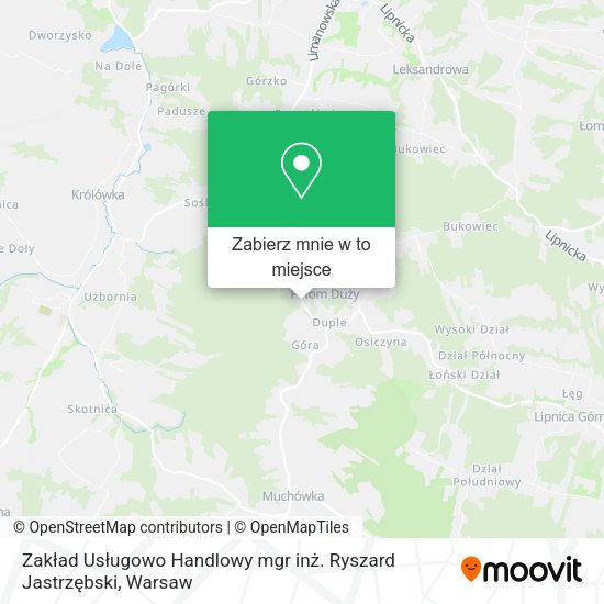 Mapa Zakład Usługowo Handlowy mgr inż. Ryszard Jastrzębski