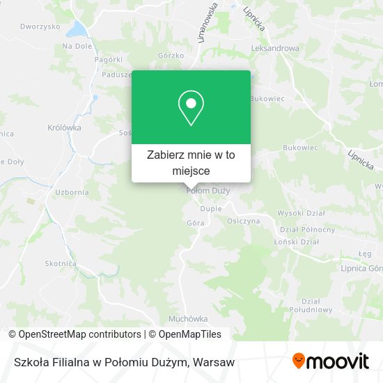 Mapa Szkoła Filialna w Połomiu Dużym