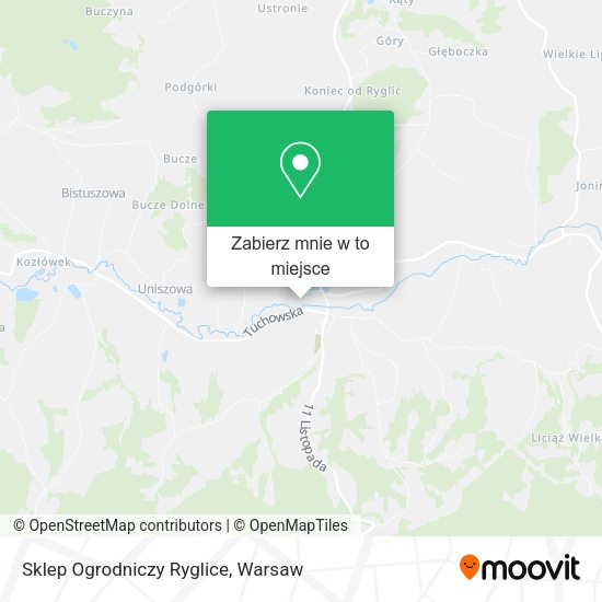 Mapa Sklep Ogrodniczy Ryglice