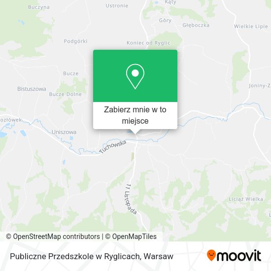 Mapa Publiczne Przedszkole w Ryglicach