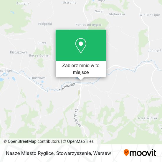 Mapa Nasze Miasto Ryglice. Stowarzyszenie