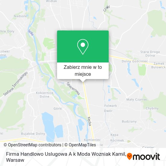 Mapa Firma Handlowo Uslugowa A k Moda Wozniak Kamil