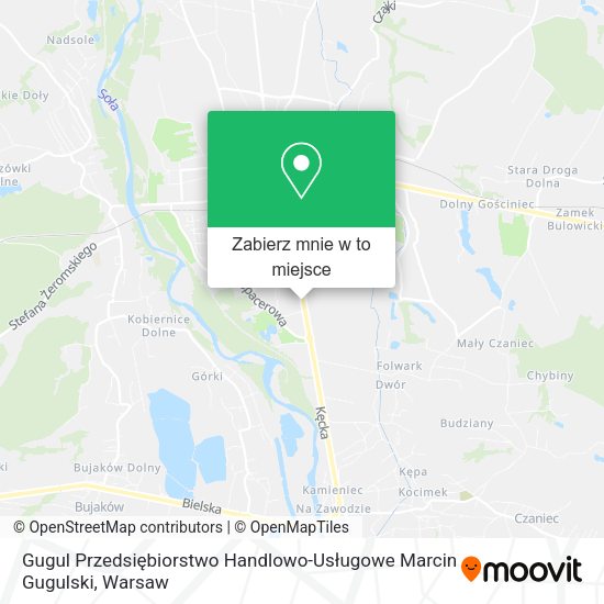 Mapa Gugul Przedsiębiorstwo Handlowo-Usługowe Marcin Gugulski