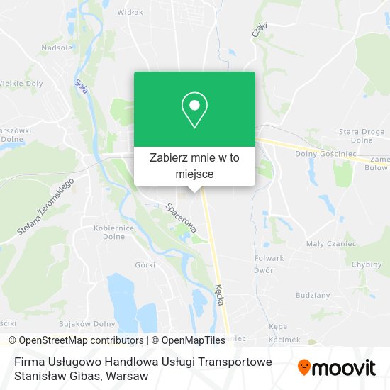 Mapa Firma Usługowo Handlowa Usługi Transportowe Stanisław Gibas
