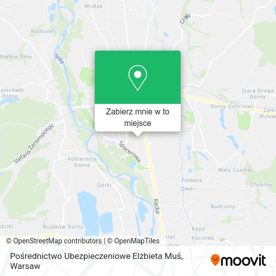 Mapa Pośrednictwo Ubezpieczeniowe Elżbieta Muś