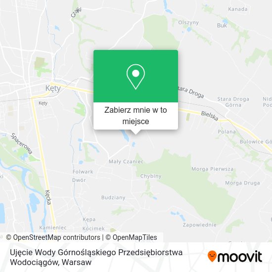 Mapa Ujęcie Wody Górnośląskiego Przedsiębiorstwa Wodociągów