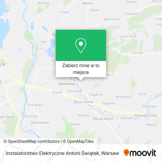 Mapa Instalatorstwo Elektryczne Antoni Świątek