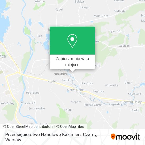 Mapa Przedsiębiorstwo Handlowe Kazimierz Czarny