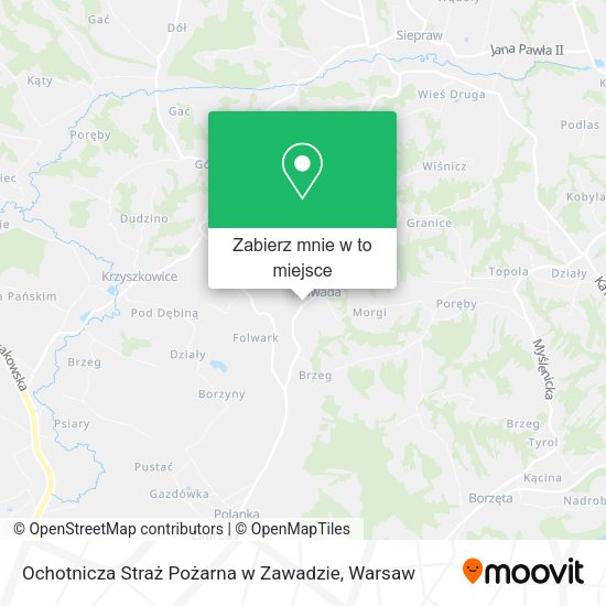 Mapa Ochotnicza Straż Pożarna w Zawadzie