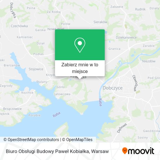 Mapa Biuro Obsługi Budowy Paweł Kobiałka