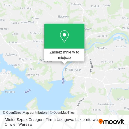 Mapa Misior Szpak Grzegorz Firma Usługowa Lakiernictwa Oliwier