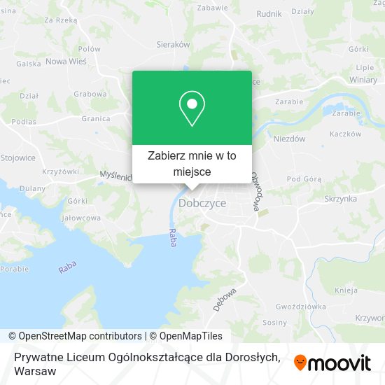 Mapa Prywatne Liceum Ogólnokształcące dla Dorosłych