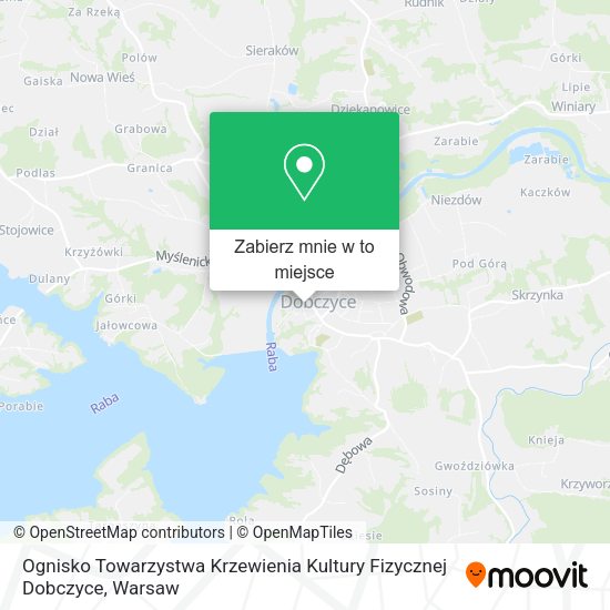 Mapa Ognisko Towarzystwa Krzewienia Kultury Fizycznej Dobczyce