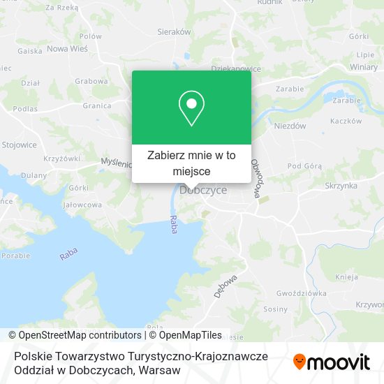 Mapa Polskie Towarzystwo Turystyczno-Krajoznawcze Oddział w Dobczycach