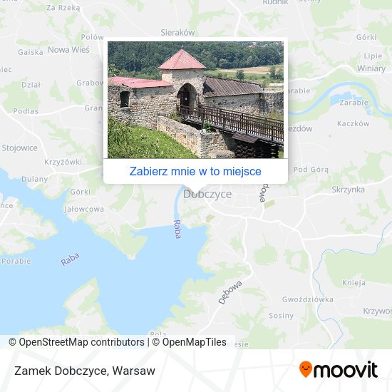 Mapa Zamek Dobczyce