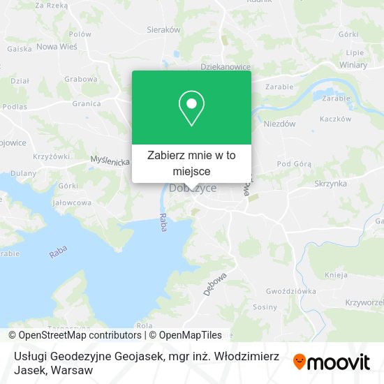 Mapa Usługi Geodezyjne Geojasek, mgr inż. Włodzimierz Jasek