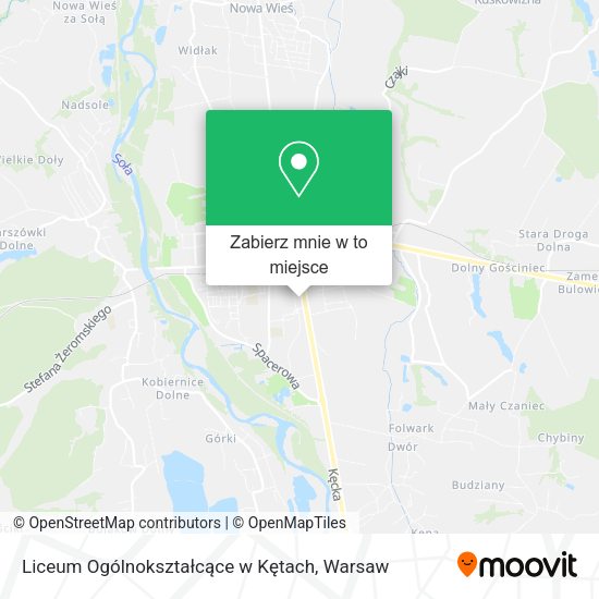 Mapa Liceum Ogólnokształcące w Kętach