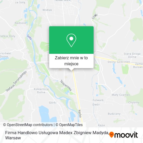 Mapa Firma Handlowo Usługowa Madex Zbigniew Madyda