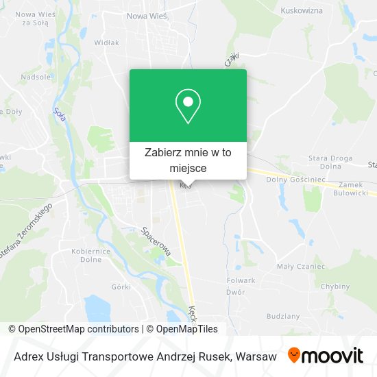 Mapa Adrex Usługi Transportowe Andrzej Rusek