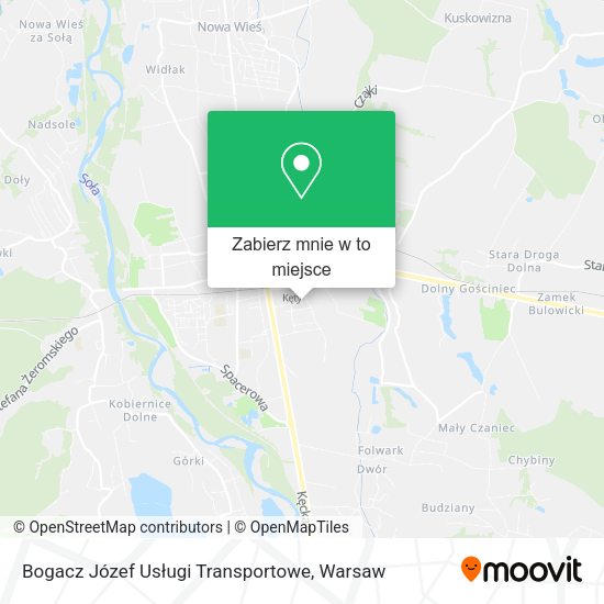 Mapa Bogacz Józef Usługi Transportowe