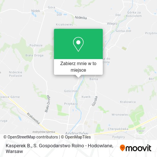 Mapa Kasperek B., S. Gospodarstwo Rolno - Hodowlane