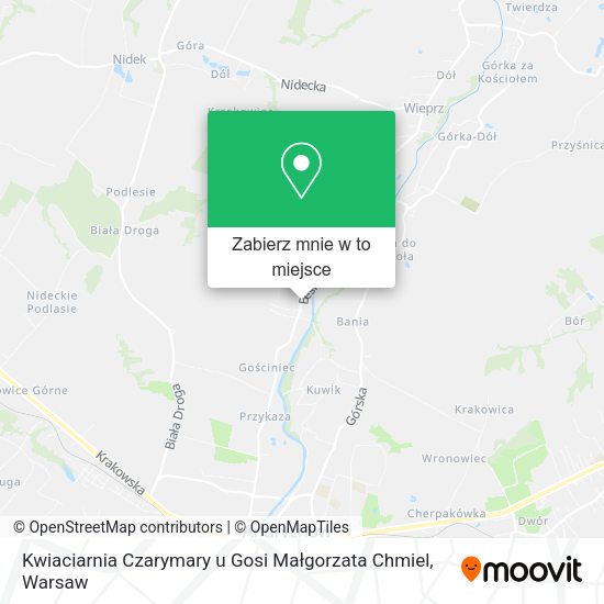 Mapa Kwiaciarnia Czarymary u Gosi Małgorzata Chmiel