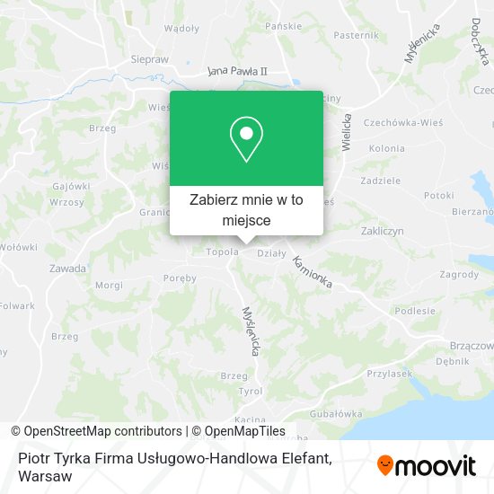 Mapa Piotr Tyrka Firma Usługowo-Handlowa Elefant
