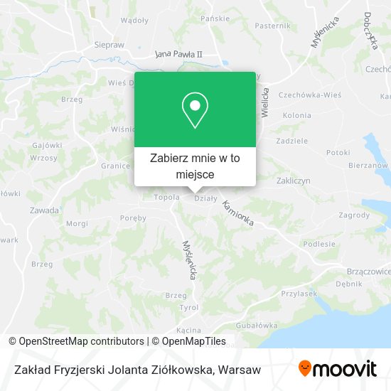 Mapa Zakład Fryzjerski Jolanta Ziółkowska