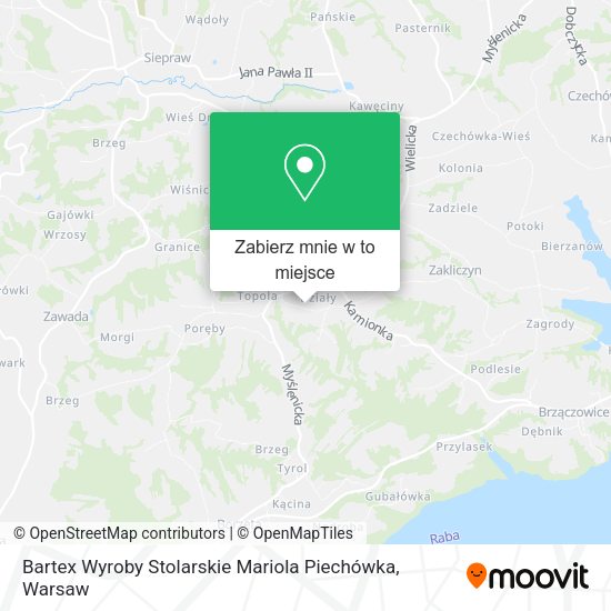 Mapa Bartex Wyroby Stolarskie Mariola Piechówka