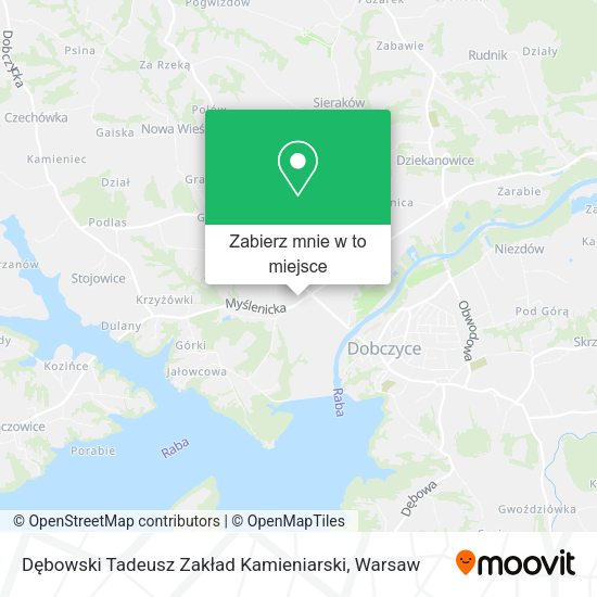 Mapa Dębowski Tadeusz Zakład Kamieniarski