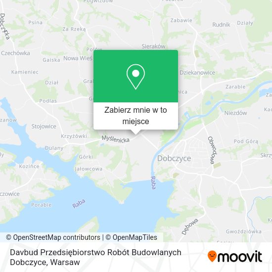 Mapa Davbud Przedsiębiorstwo Robót Budowlanych Dobczyce