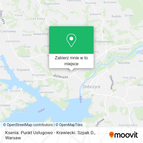 Mapa Ksenia. Punkt Usługowo - Krawiecki. Szpak D.