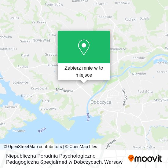 Mapa Niepubliczna Poradnia Psychologiczno-Pedagogiczna Specjalmed w Dobczycach