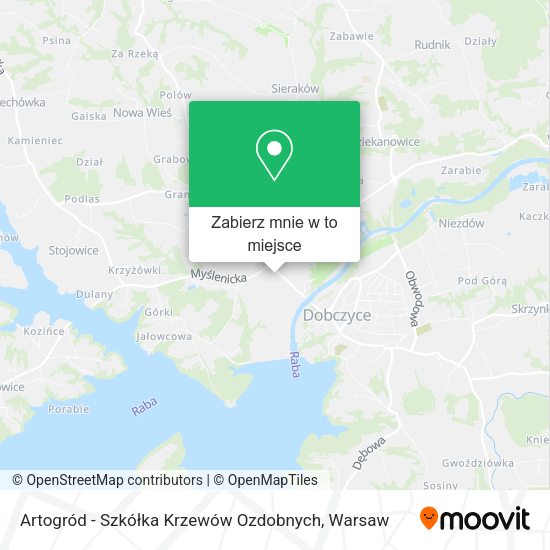 Mapa Artogród - Szkółka Krzewów Ozdobnych