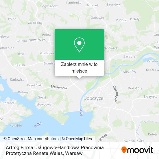 Mapa Artreg Firma Usługowo-Handlowa Pracownia Protetyczna Renata Walas