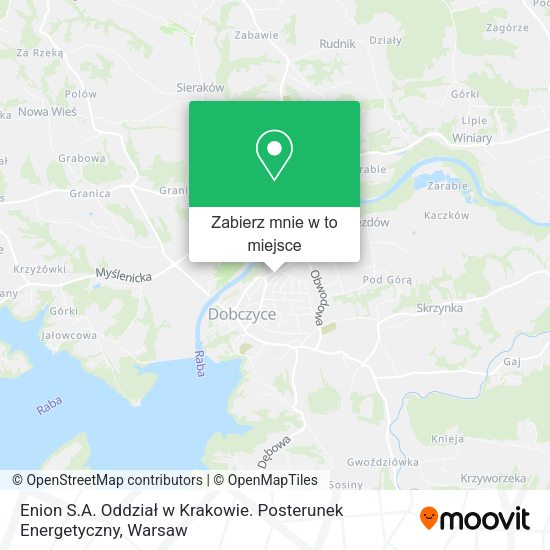 Mapa Enion S.A. Oddział w Krakowie. Posterunek Energetyczny