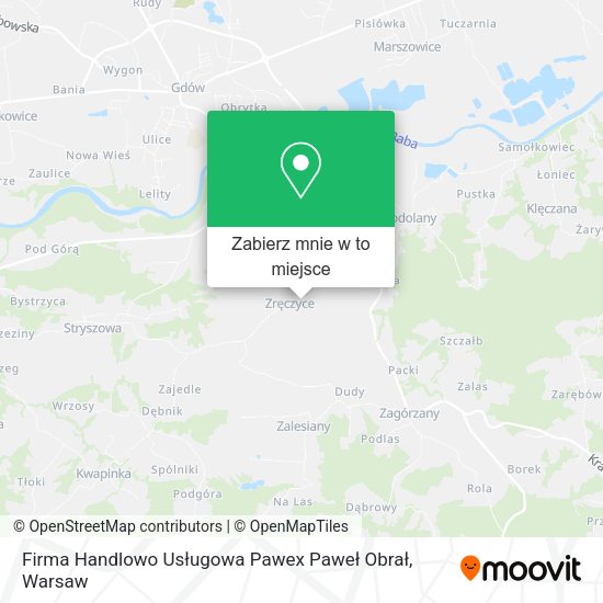 Mapa Firma Handlowo Usługowa Pawex Paweł Obrał